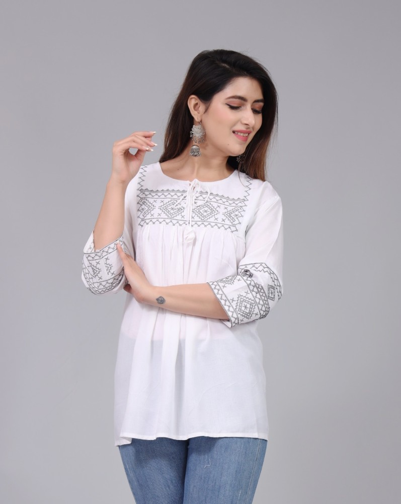 White kurti 2024 online flipkart