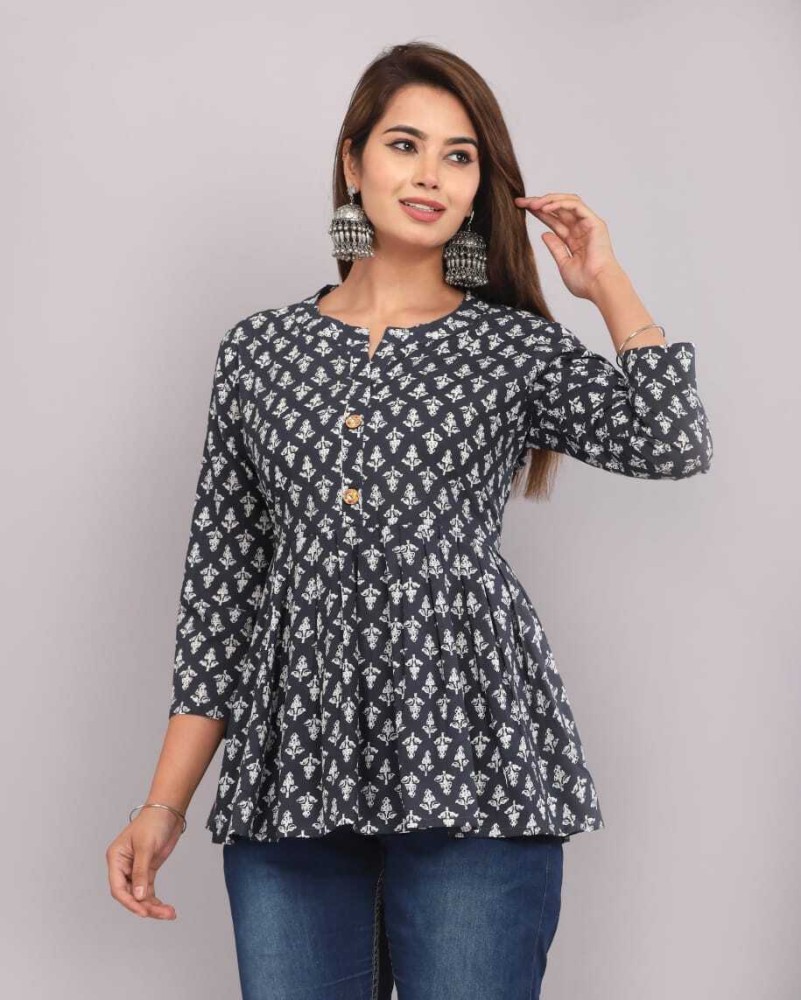 PRETTIEST Casual Printed Women Black Top Buy PRETTIEST Casual Printed Women Black Top Online at Best Prices in India Flipkart