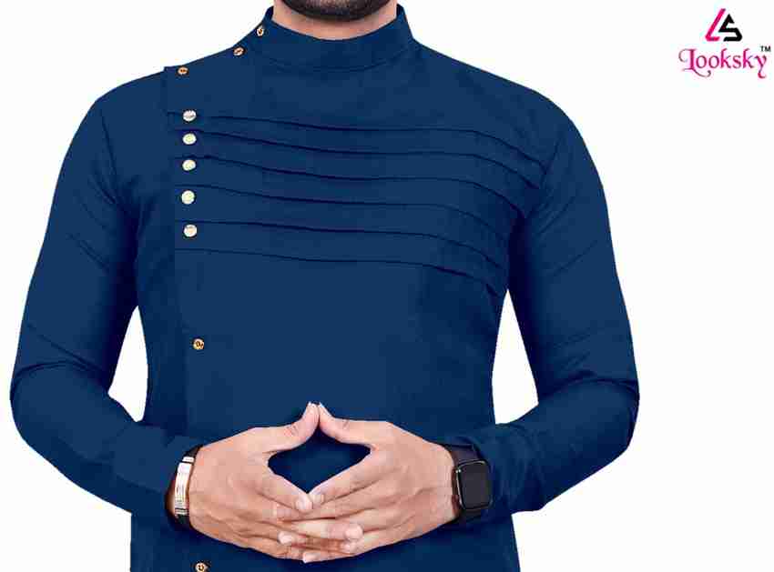 rajesh fashion Men Self Design Asymmetric Kurta Buy rajesh