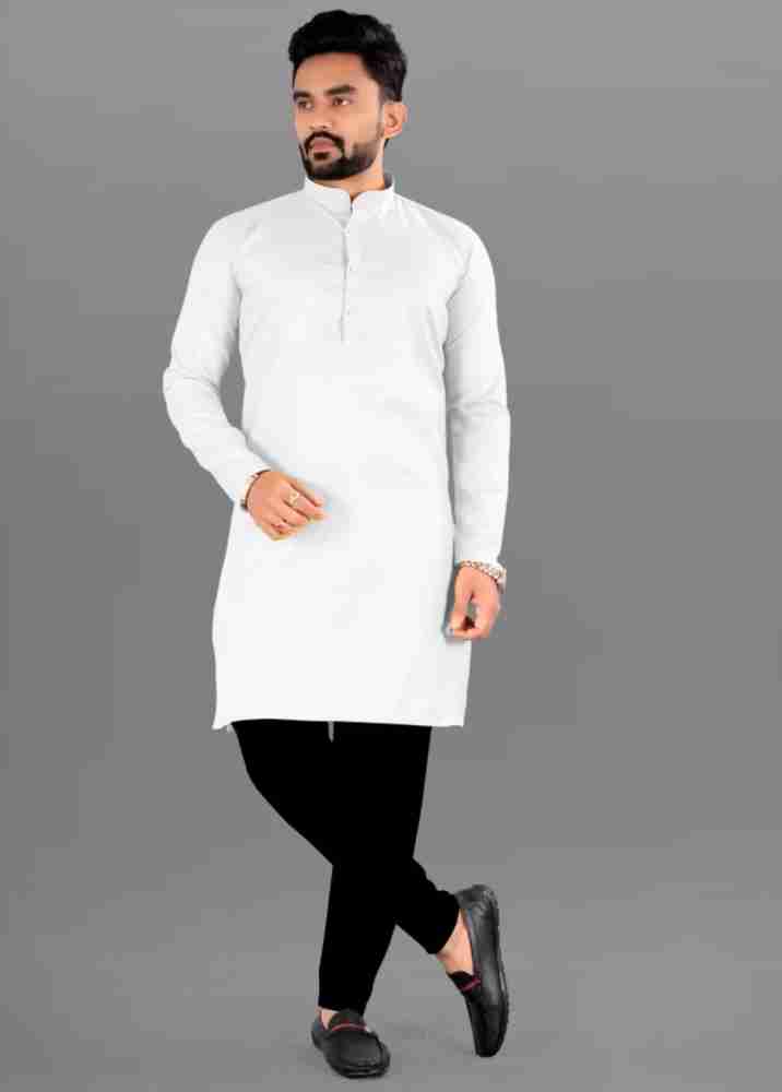 White solid hotsell straight kurta