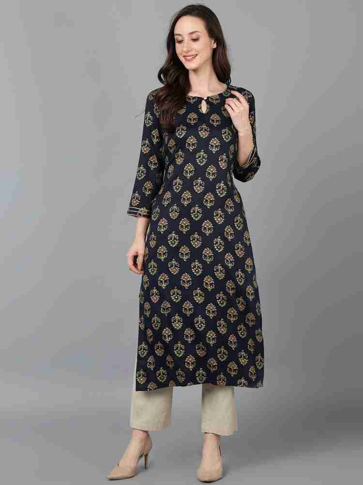 AHIKA Women Printed Straight Kurta Buy AHIKA Women Printed