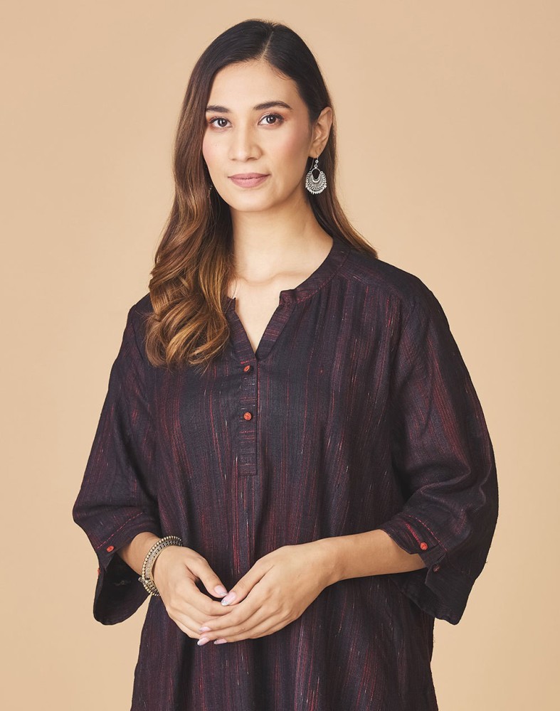 Fabindia Women Woven Design A line Kurta Buy Fabindia Women Woven Design A line Kurta Online at Best Prices in India Flipkart