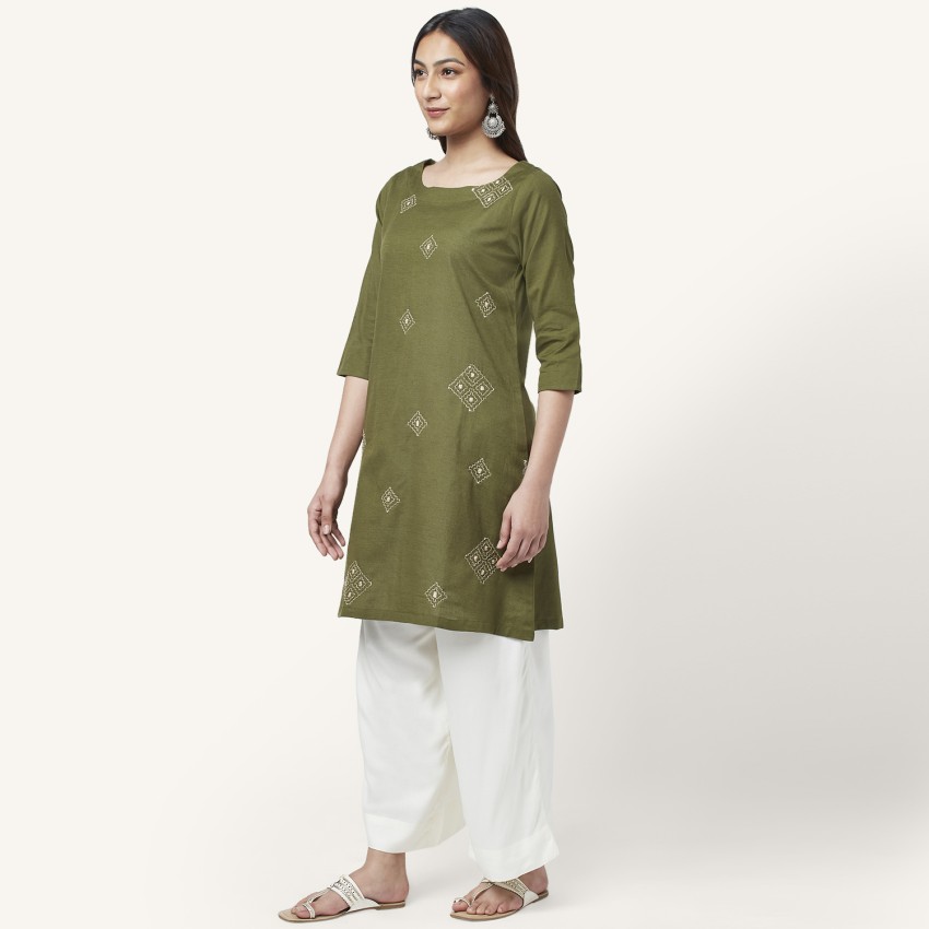 Rangmanch by Pantaloons Women Embroidered A-line Kurta - Buy