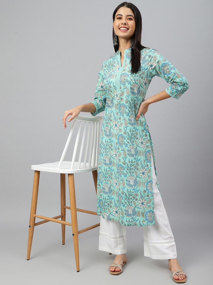 Janasya women's straight kurta on sale