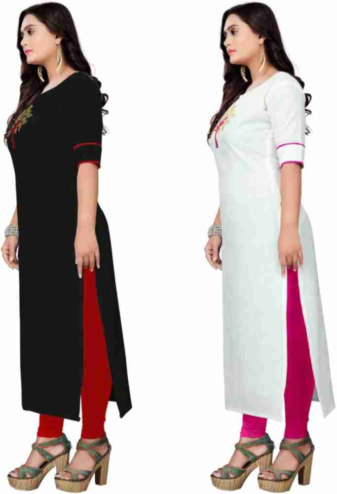 Plain white kurti flipkart best sale