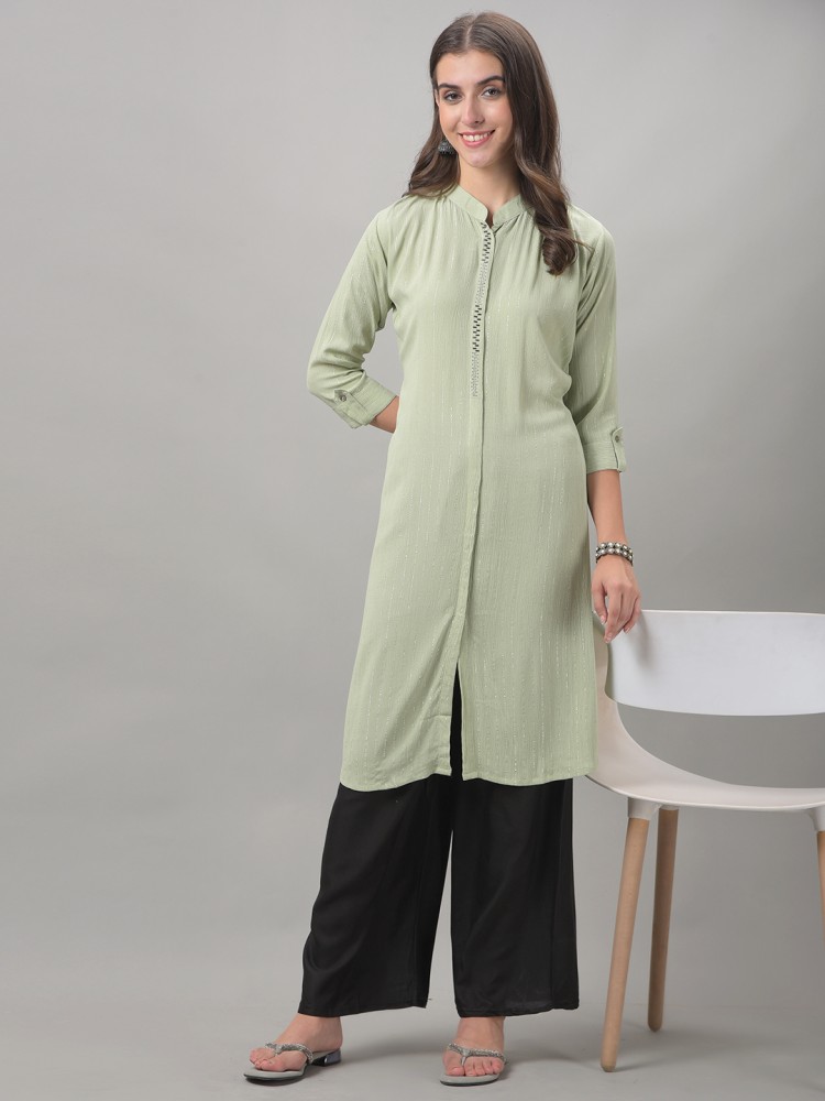 Dollar Missy Women Self Design Straight Kurta - Buy Dollar Missy