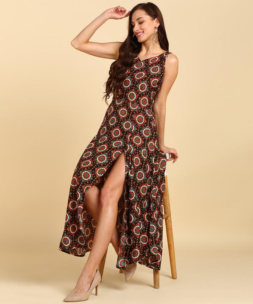 INEZAA Women Maxi Multicolor Dress Buy INEZAA Women Maxi
