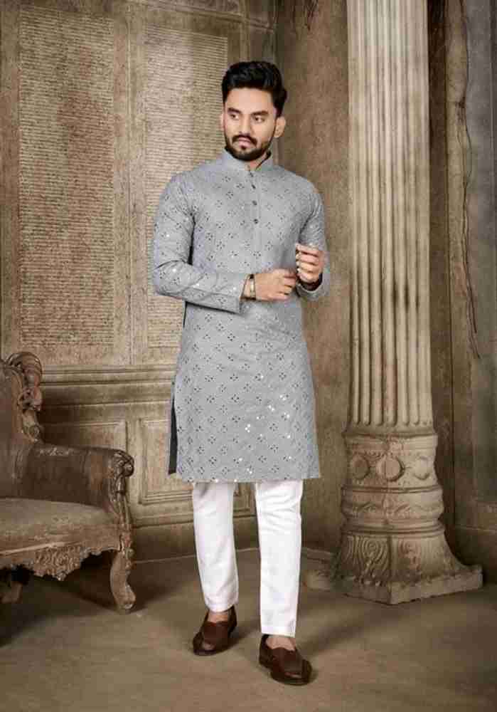 Grey ethnic dress online