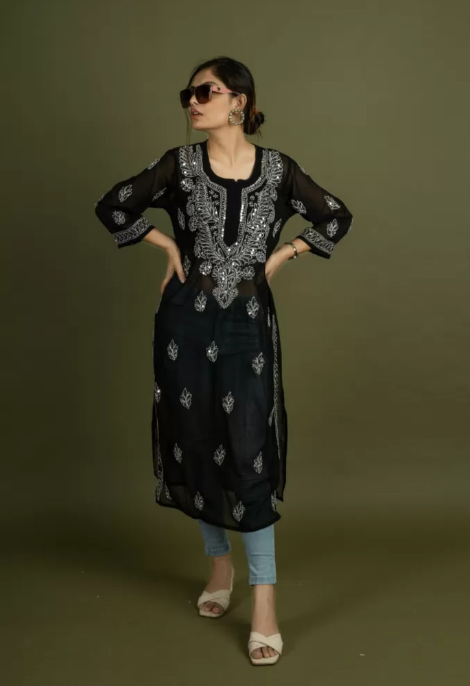 ZA chikankari Women Chikan Embroidery Straight Kurta Buy ZA chikankari Women Chikan Embroidery Straight Kurta Online at Best Prices in India Flipkart