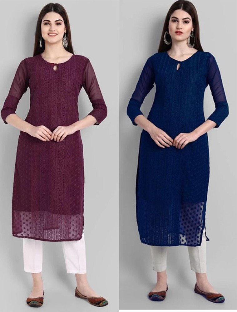 Chikan hotsell kurti flipkart