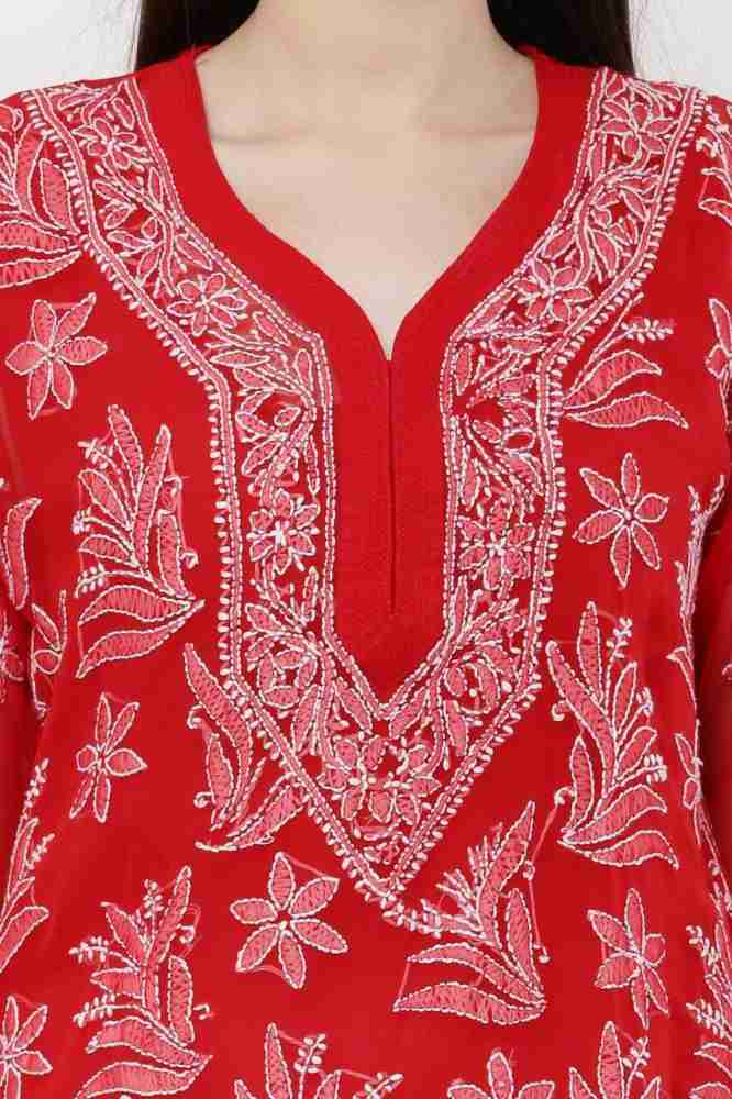 Flipkart clearance chikankari kurti