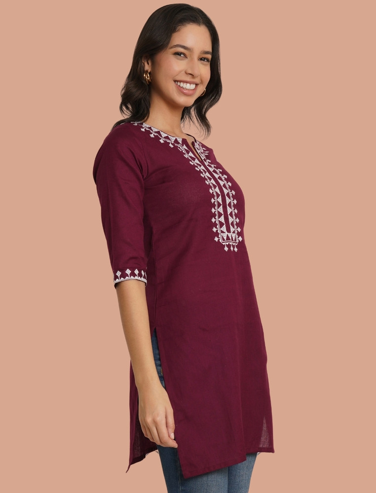 Maroon kurti flipkart deals