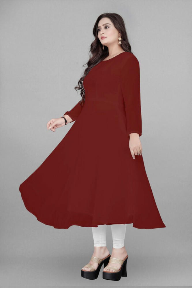 Maroon kurti outlet flipkart