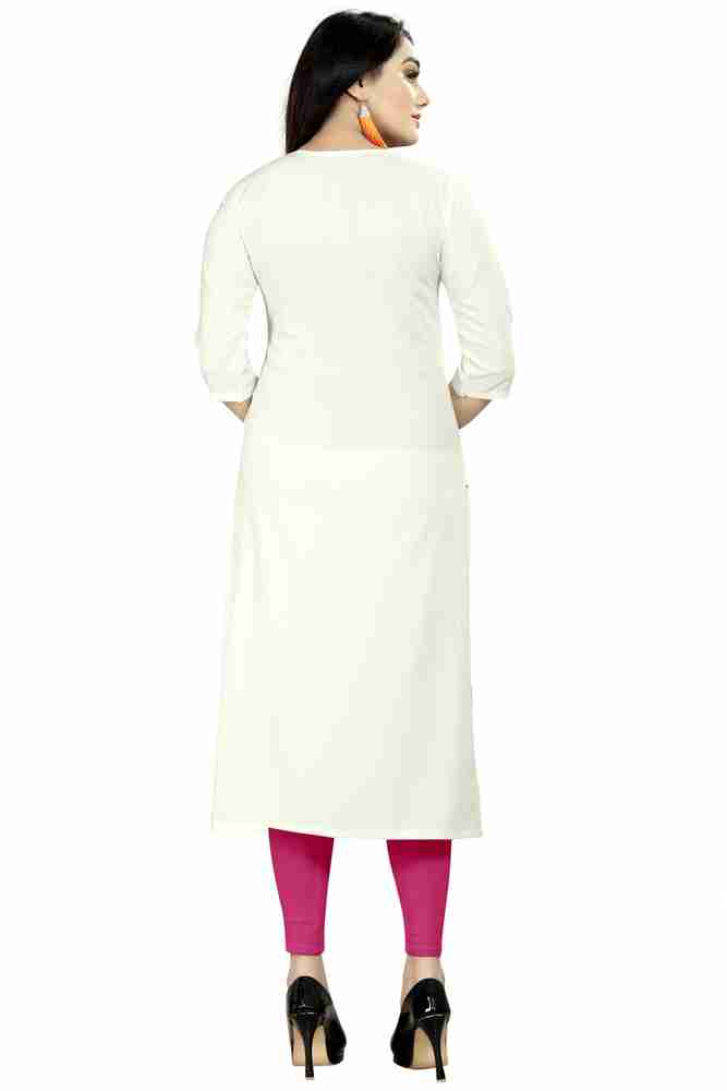 Plain white kurti flipkart discount