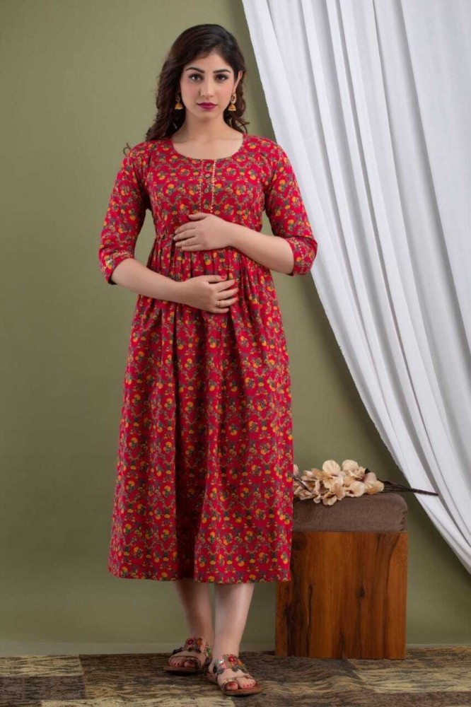 Zelena Dresses  Buy Zelena Rose Pink Maternity Kurti Dress Online  Nykaa  Fashion