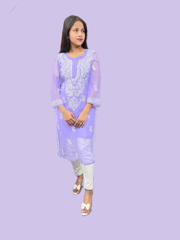 Chikankari 2025 kurtis flipkart