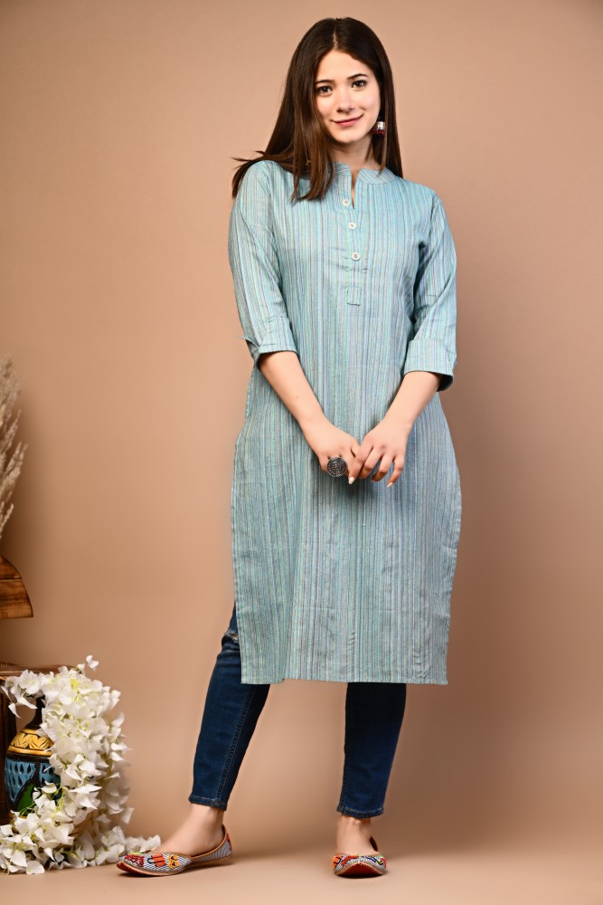 Rimeline Fashion Women Striped A-line Kurta - Buy Rimeline Fashion Women  Striped A-line Kurta Online at Best Prices in India