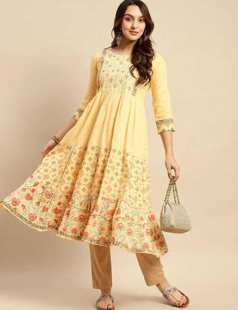 Flipkart cotton hot sale anarkali suit