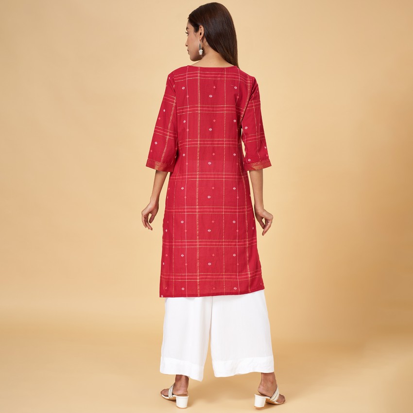 Rangmanch By Pantaloons Cotton Off White Kurtas - Buy Rangmanch By  Pantaloons Cotton Off White Kurtas online in India