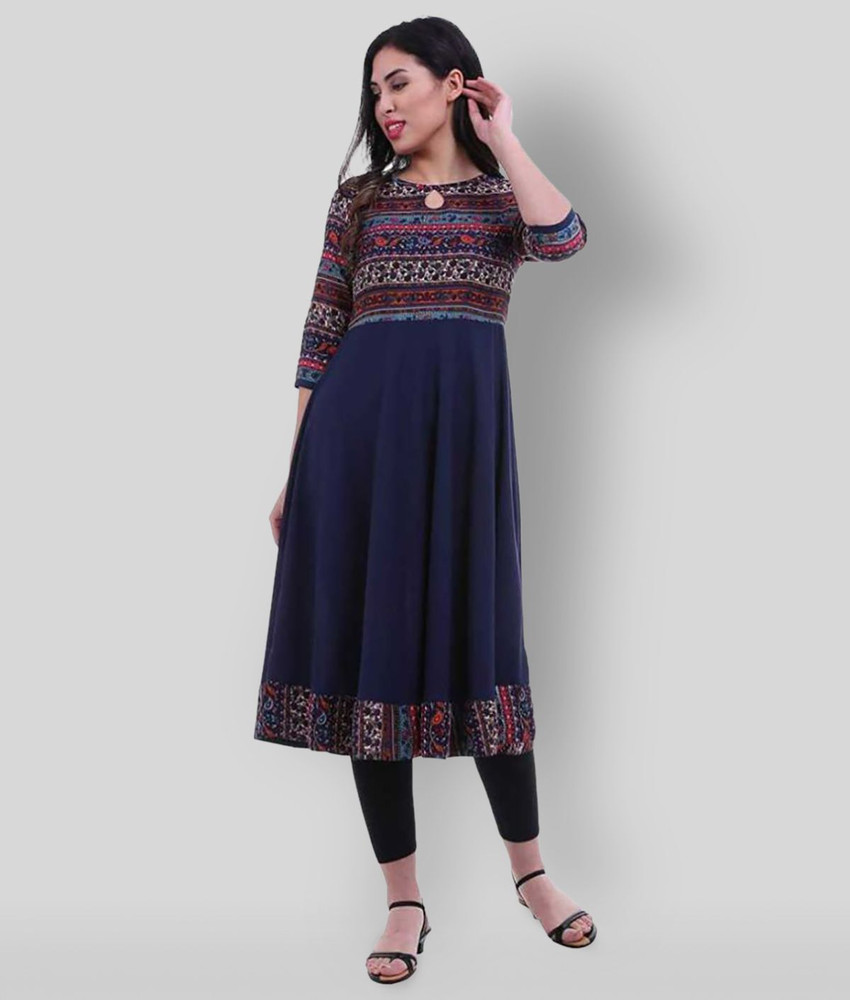 ShopMerry Women Printed Flared Kurta Buy ShopMerry Women Printed