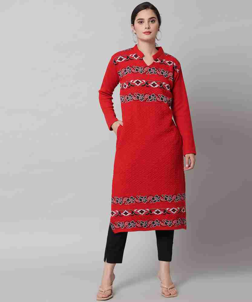 BUDAPEST Women Self Design Straight Kurta Flipkart