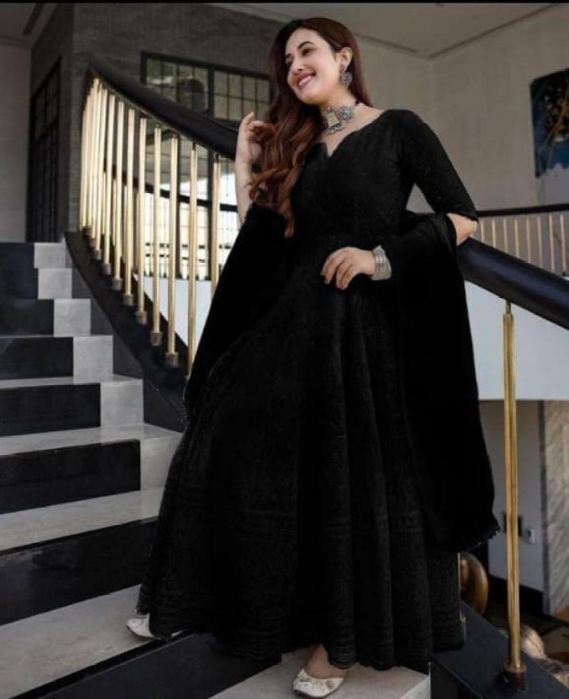 Flipkart black clearance gown