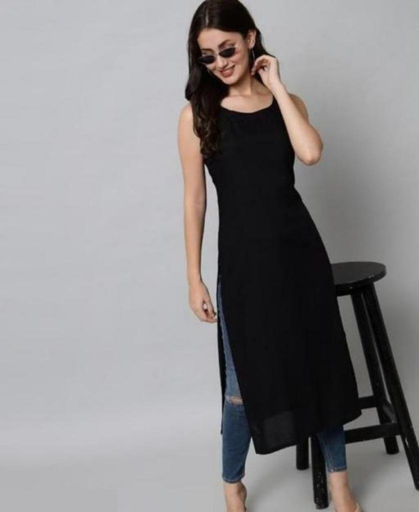 Solid flared kurta clearance