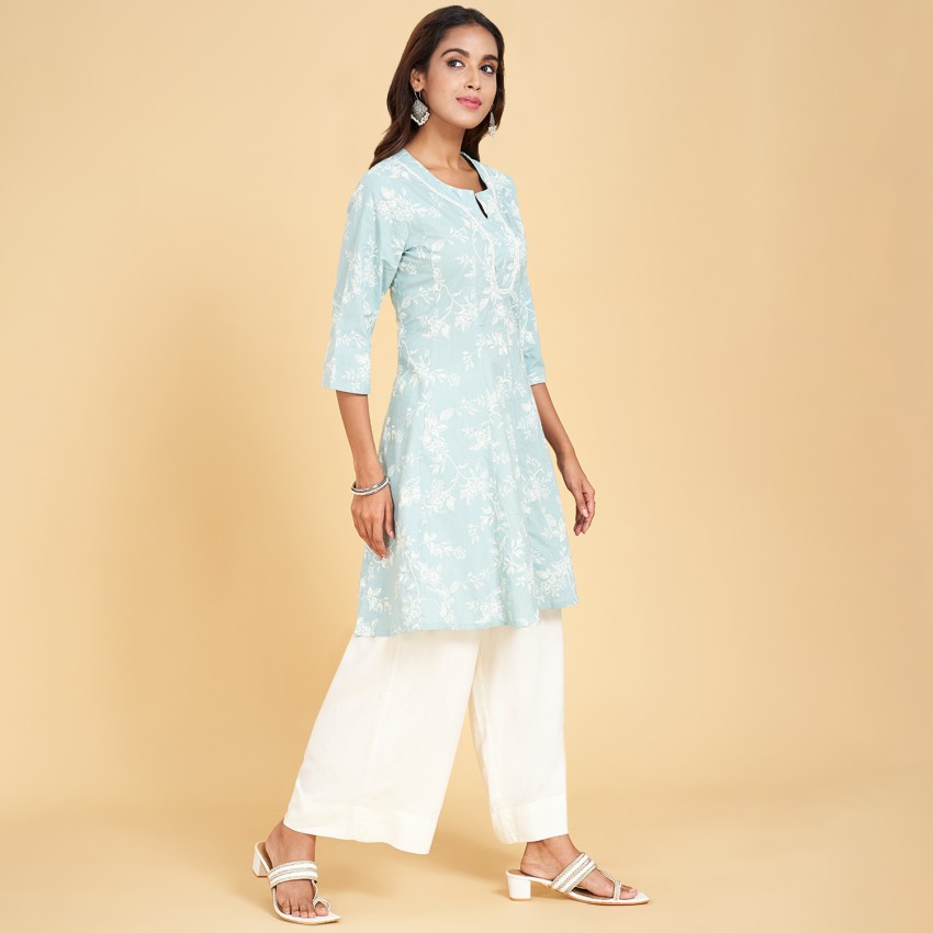 Rangmanch by Pantaloons Women Solid Flared Kurta - Buy Rangmanch by  Pantaloons Women Solid Flared Kurta Online at Best Prices in India