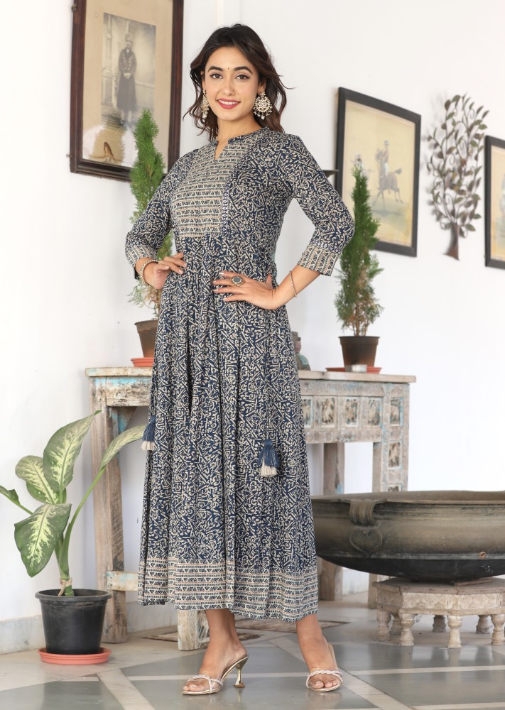 Sanwariya Creation Women Gown Grey Dress - Buy Sanwariya Creation Women Gown  Grey Dress Online at Best Prices in India