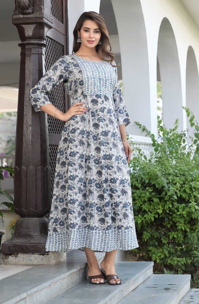 Sanwariya Creation Women Gown Grey Dress - Buy Sanwariya Creation Women Gown  Grey Dress Online at Best Prices in India