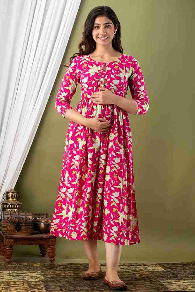 Sati factory Women Floral Print Anarkali Kurta