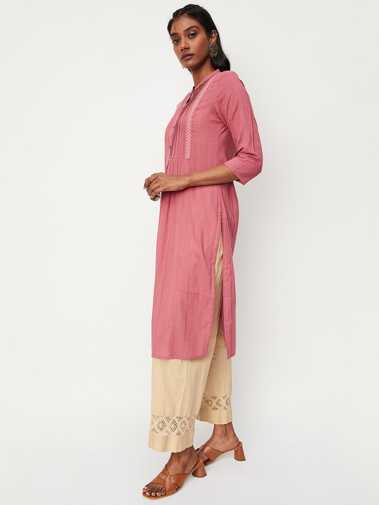MAX Women Embroidered Straight Kurta