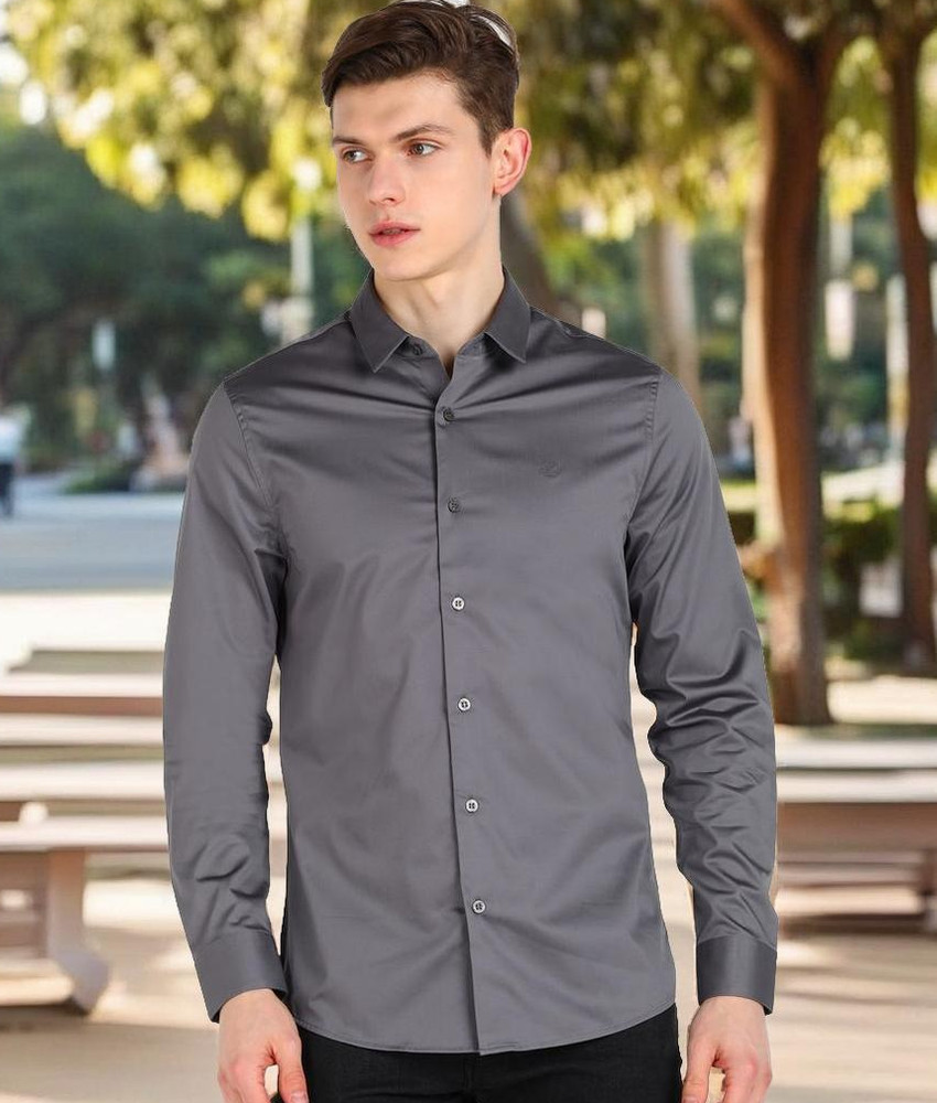 Calvin klein grey shirt outlet
