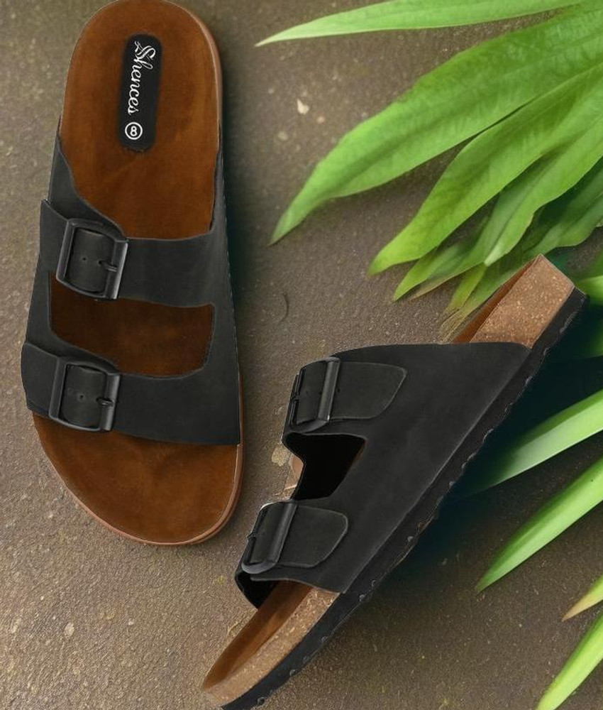 SHENCES Men Black Sandals Buy SHENCES Men Black Sandals Online