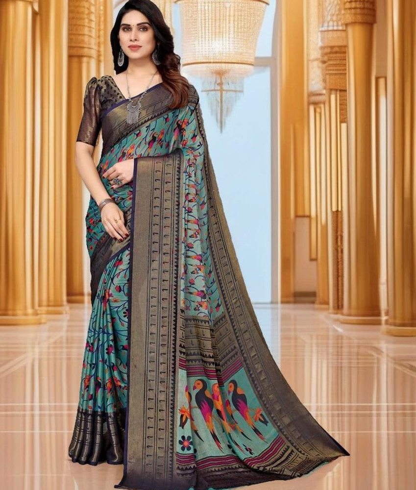 Flipkart chiffon deals party wear sarees