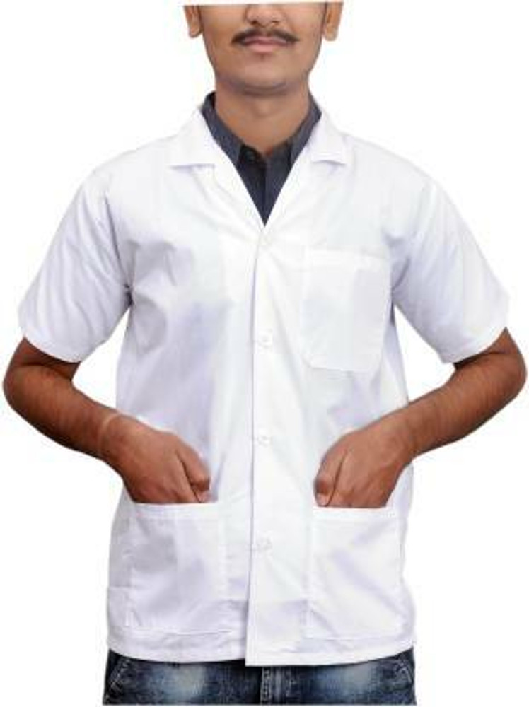 Short sleeve discount white coat