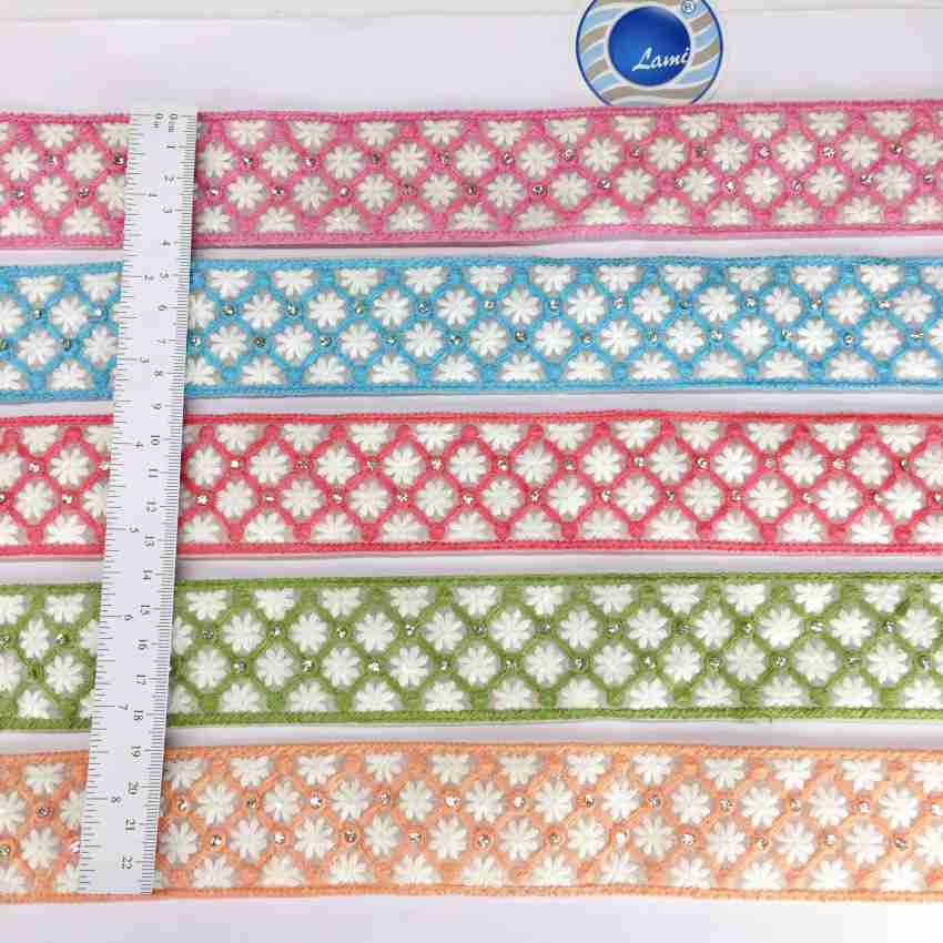 olc Crochet 15 Cotton lace and Border, Qty 5 mtr - For Sarees