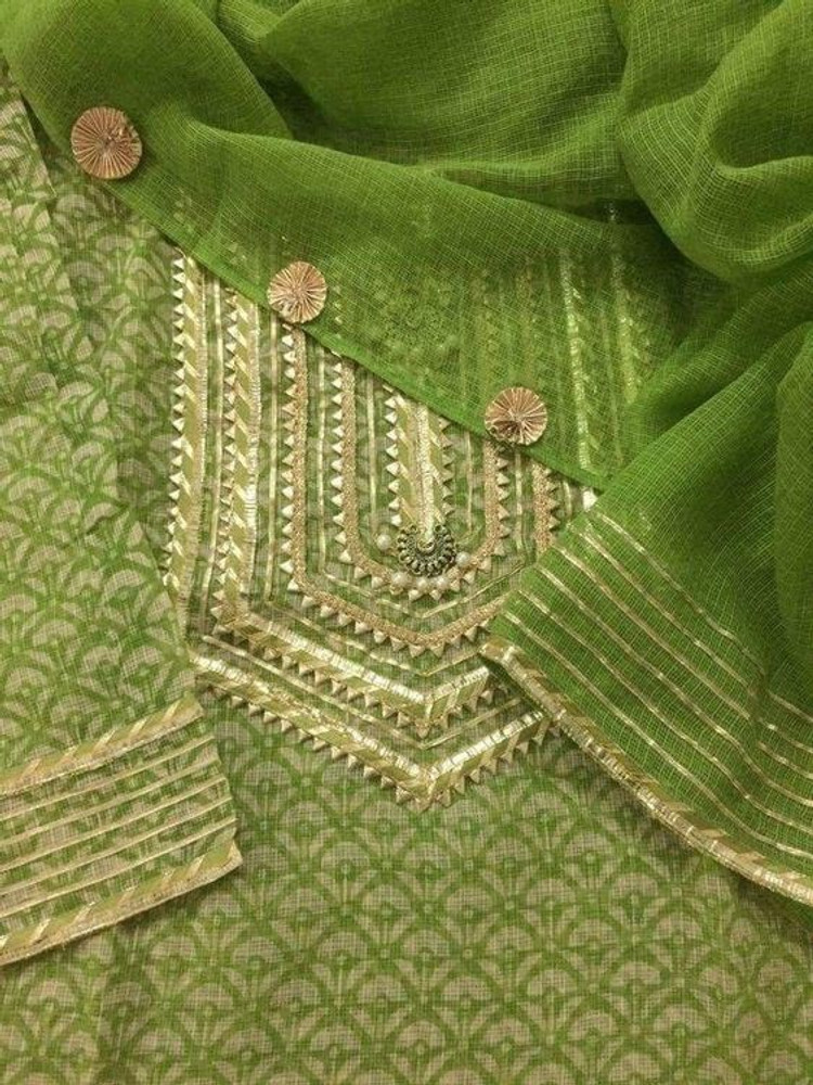 Samosa lace design suit outlet