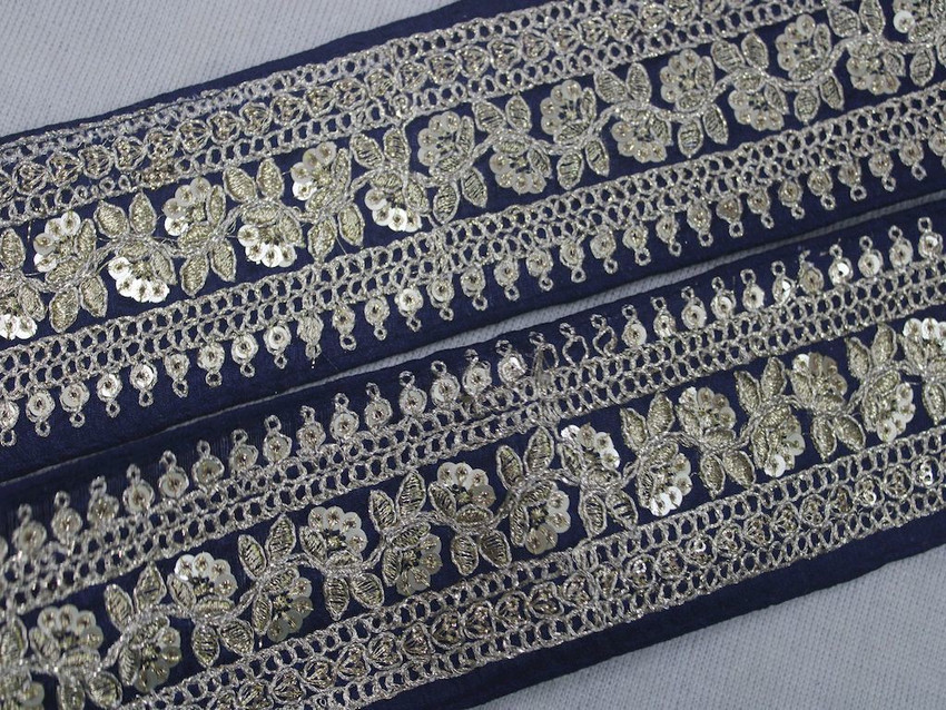 Navy blue lace roll store