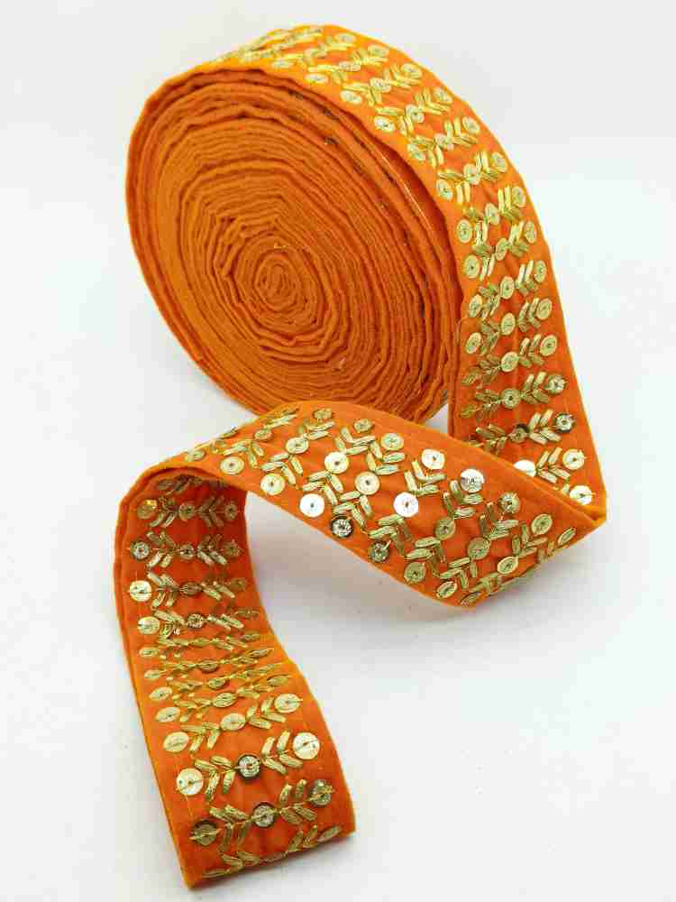 Dasync yellow orange Multicolour embroidery Lace Border dress decoration embroidered  Lace Reel Price in India - Buy Dasync yellow orange Multicolour embroidery  Lace Border dress decoration embroidered Lace Reel online at