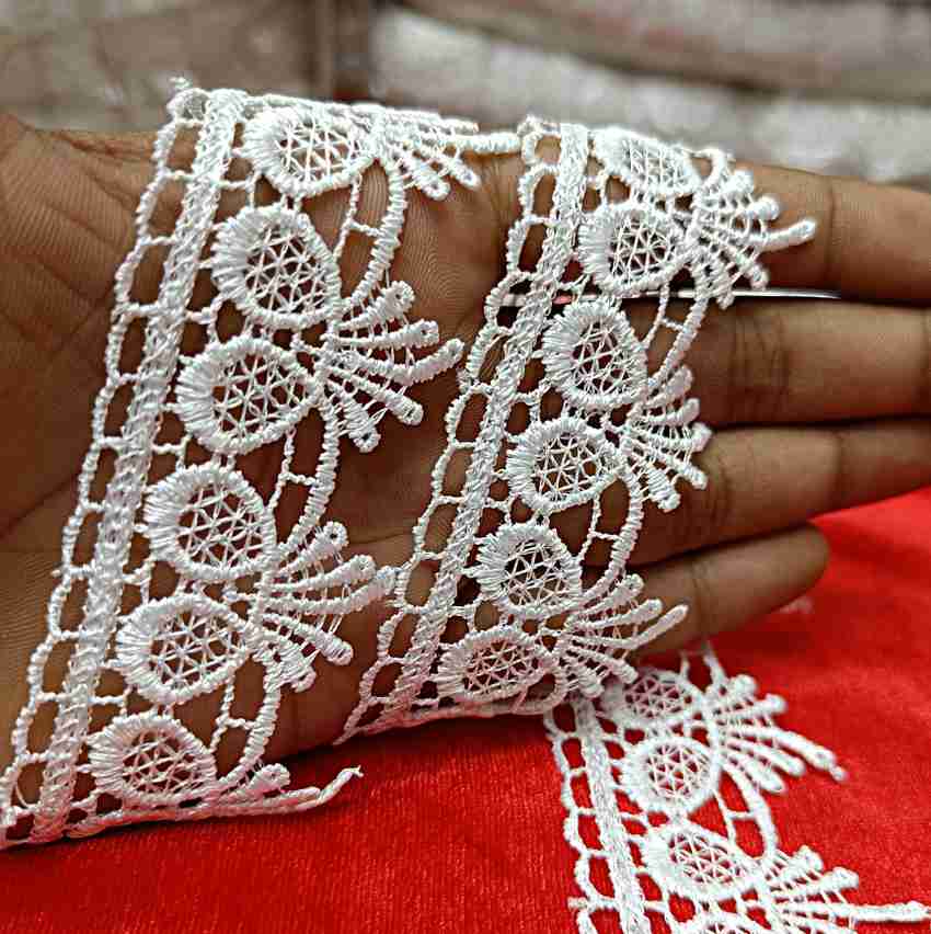 White crochet lace trim cheap