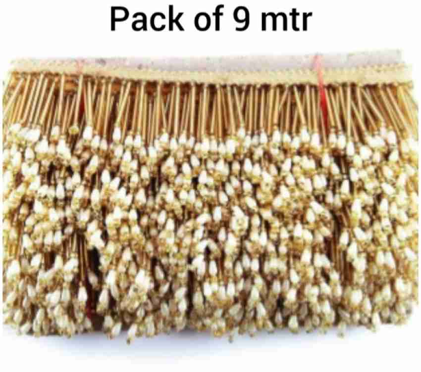 mk creation Crystal lace Awesome Crystal latkan lace gold color for duppta  blouse ND other (4mtr packing) Lace Reel Price in India - Buy mk creation Crystal  lace Awesome Crystal latkan lace
