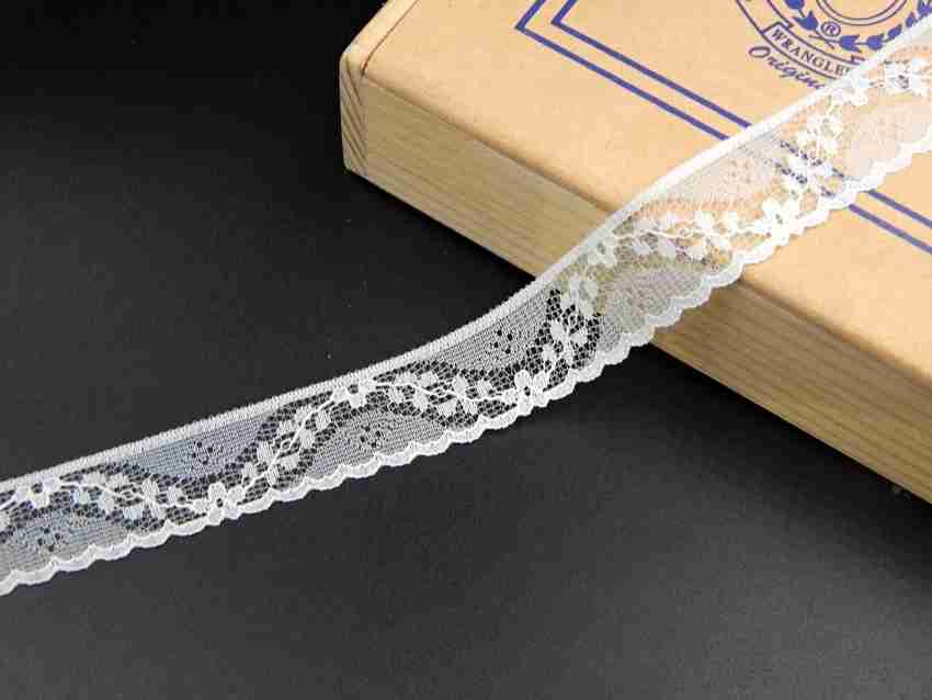olc Crochet 18 White Net Lace Ribbon Floral Designing Lace Reel