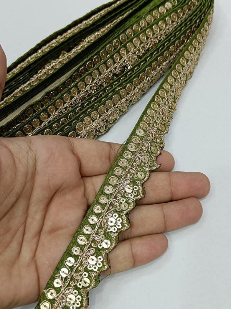 DEEP'S CREATION DEEPS Creation Dupatta Border Saree Laces (9 M X 1.5) (olive  Green) Lace Reel Price in India - Buy DEEP'S CREATION DEEPS Creation  Dupatta Border Saree Laces (9 M X