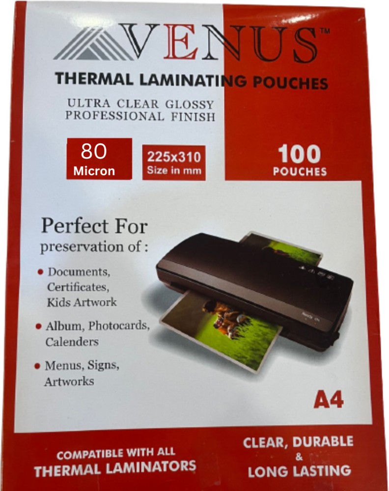 greencom A4 Thermal Lamination Sheets, 50-Pouches A4 Laminating