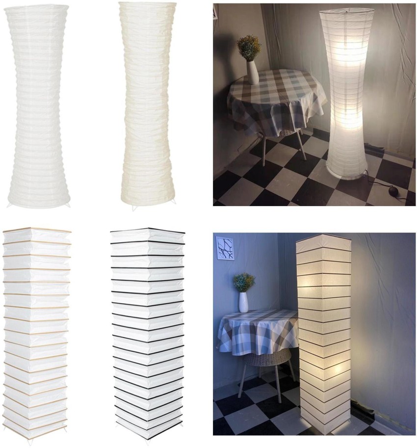 Style Nightstand Floor Lamp Paper Shade