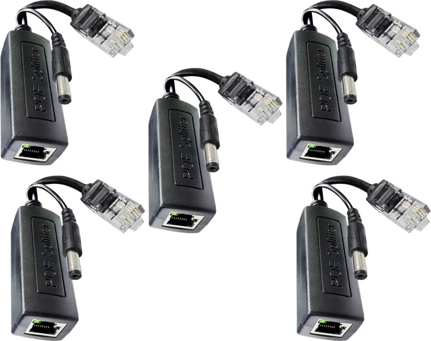 Paruht 5pcs PoE Splitter Power Over Ethernet Active 48V to 12V - IP Camera, Phone,Switch Lan Adapter Price in India - Buy Paruht 5pcs PoE Splitter  Power Over Ethernet Active 48V to 12V 