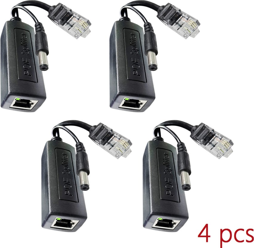 Paruht 4pcs PoE Splitter Power Over Ethernet Active 48V to 12V - IP Camera, Phone,Switch Lan Adapter Price in India - Buy Paruht 4pcs PoE Splitter  Power Over Ethernet Active 48V to 12V 