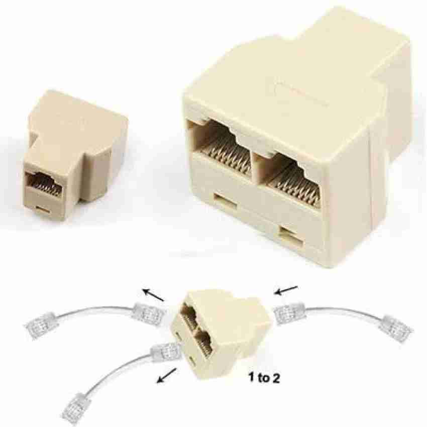 SVDK RJ11 Connector Telephone Wall Jack Splitter, Triplex LAN Network Cable  Adaptor Lan Adapter Price in India - Buy SVDK RJ11 Connector Telephone Wall  Jack Splitter, Triplex LAN Network Cable Adaptor Lan