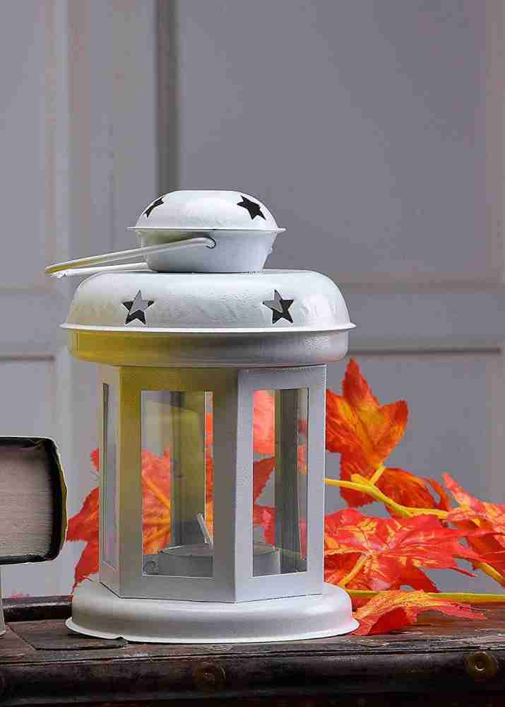 Flipkart SmartBuy Wall Star Light Decorative Metal Lantern Indoor/Outdoor Hanging  Lantern, Set of 2 Designer Candle Tealight Holder with Wall Hook, White  White Metal Hanging Lantern Price in India - Buy Flipkart